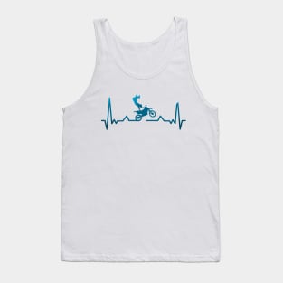 Motocross Heartbeat Design Tank Top